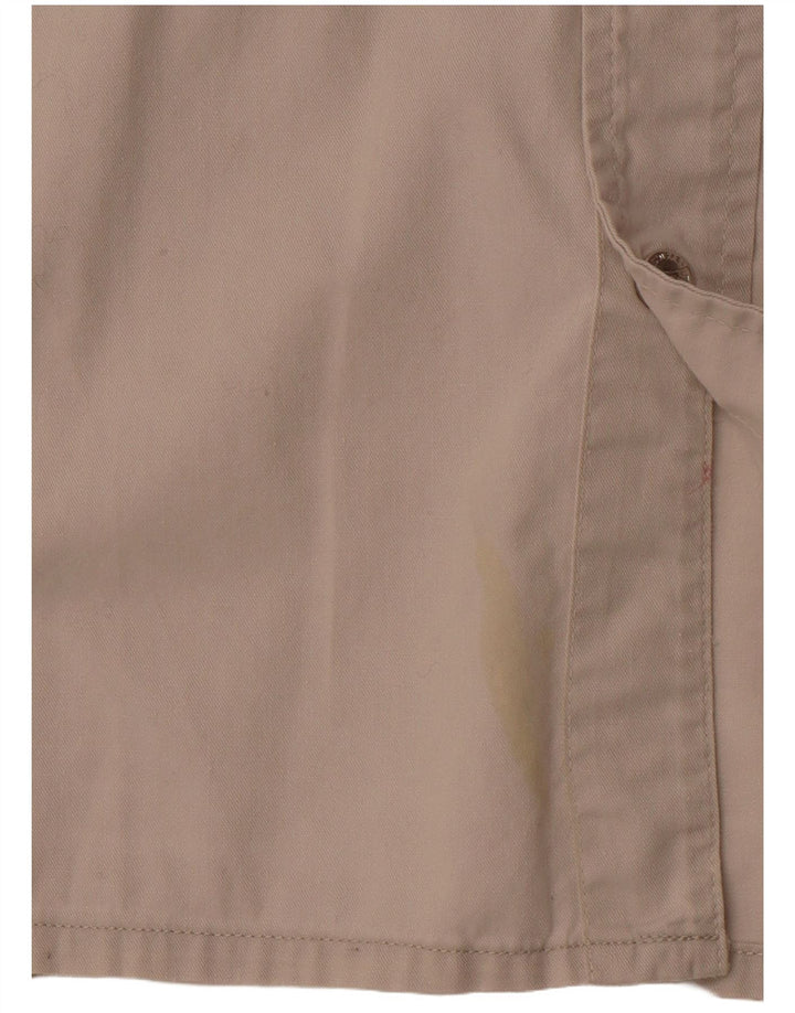 VINTAGE Herren ärmelloses Hemd Große Beige Baumwolle