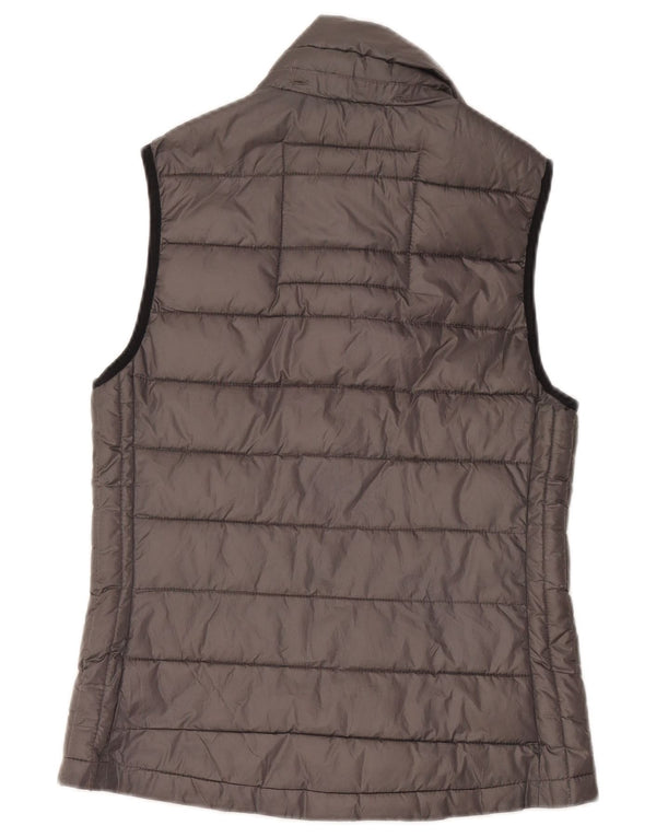 Superdry Womens Padded Gilet UK 10 Small Grey Polyester