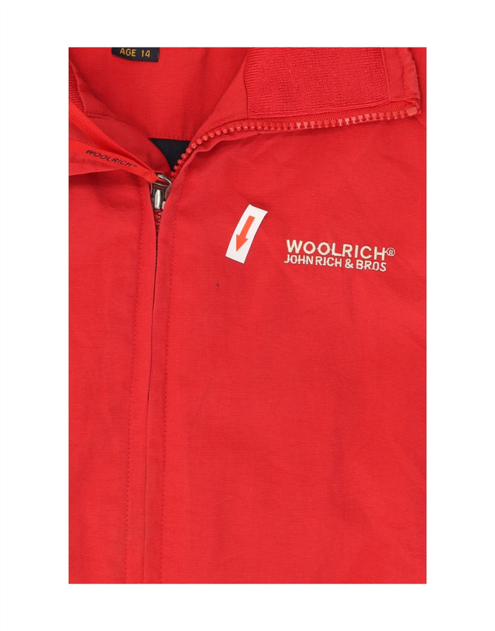 Woolrich Bomberjacke für Jungen, 13–14 Jahre, rotes Polyester