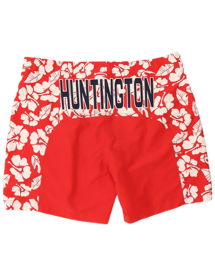 Kappa Herren-Badeshorts mit Grafik, 2XL, rotes Blumenmuster, Polyester