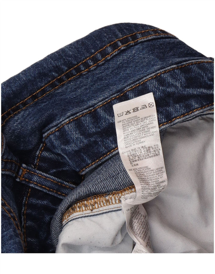 Reiss Herren Distressed Jeans mit weitem Bein, W30 L33, blaue Viskose