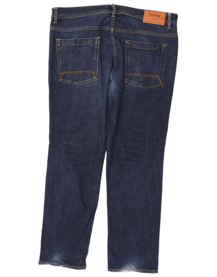Timberland Herren Straight Jeans W38 L32 Marineblaue Baumwolle
