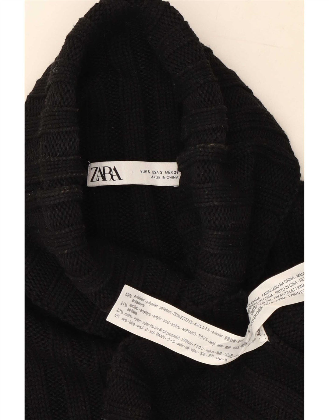 Zara Damen Weste Tank Top UK 10 Small Schwarz Polyester