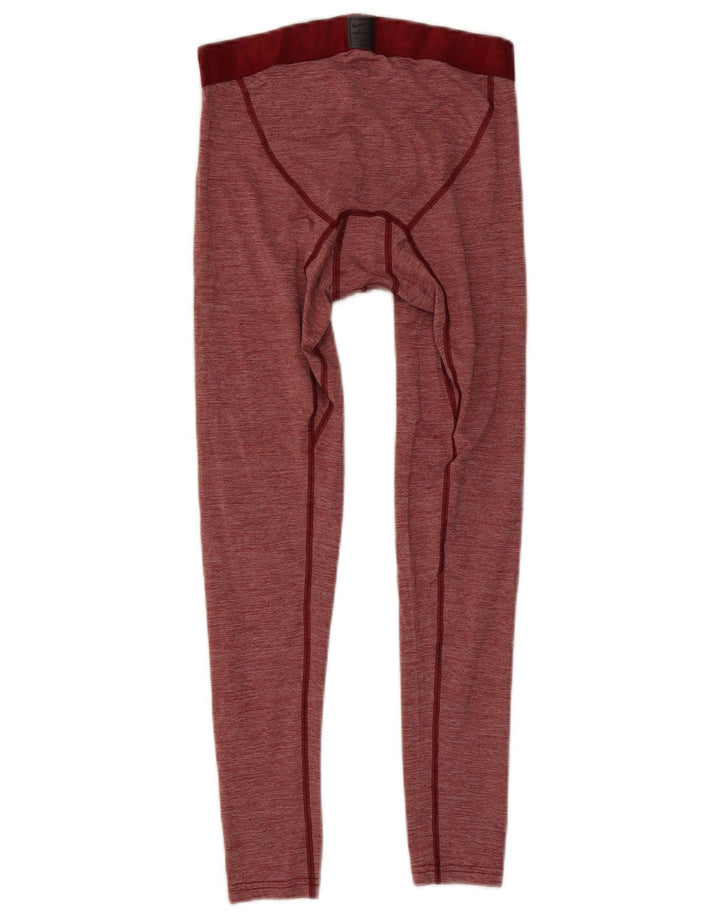 Nike Herren Dri Fit Crop Leggings Mittelrot geflecktes Polyester