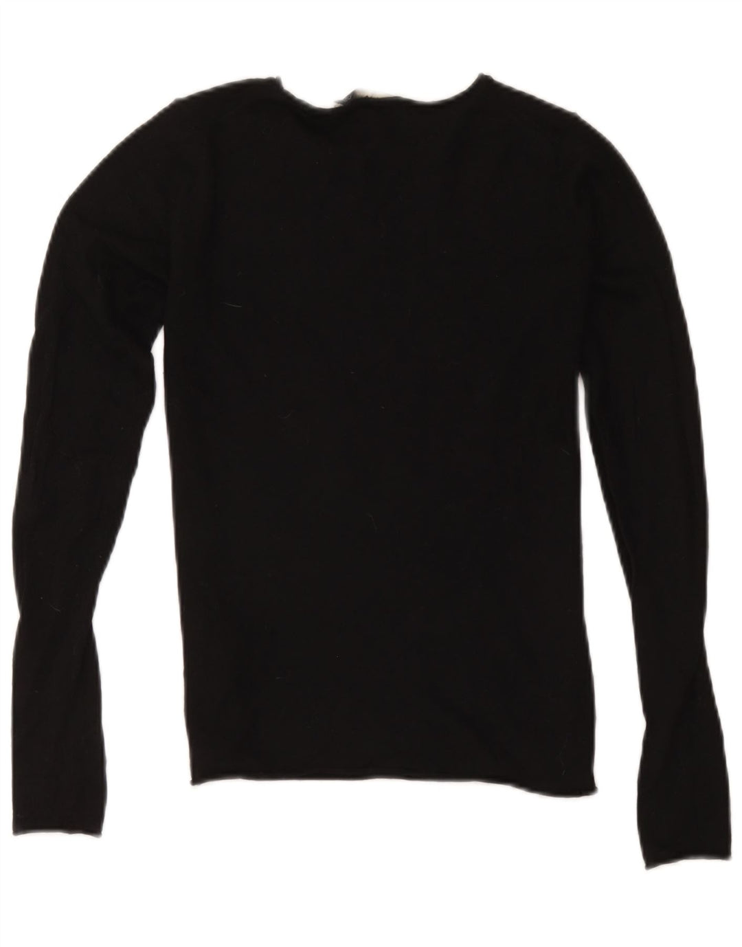 Zara Damen Top Langarm UK 10 Small Schwarz Modal