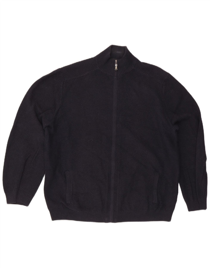 Marks & Spencer Herren Strickjacke 2XL Marineblau Baumwolle