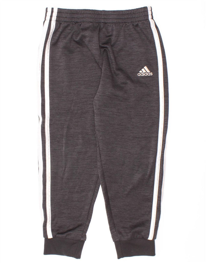 Adidas Jungen-Trainingshose, Jogginghose, 5–6 Jahre, grau geflecktes Polyester