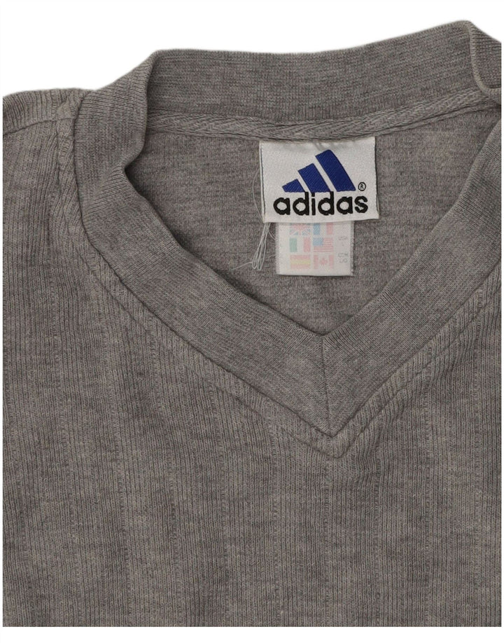 ADIDAS Herren T-Shirt Top Large Grau Baumwolle