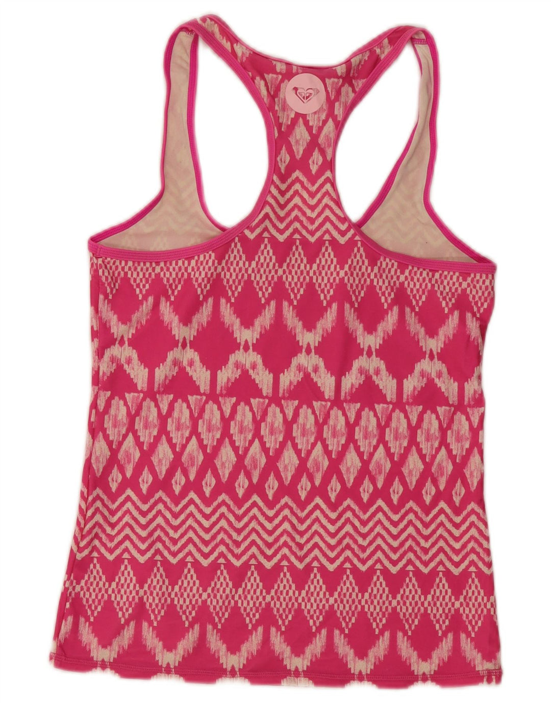 ROXY Damen Weste Top UK 12 Mittelrosa Ikat Polyamid