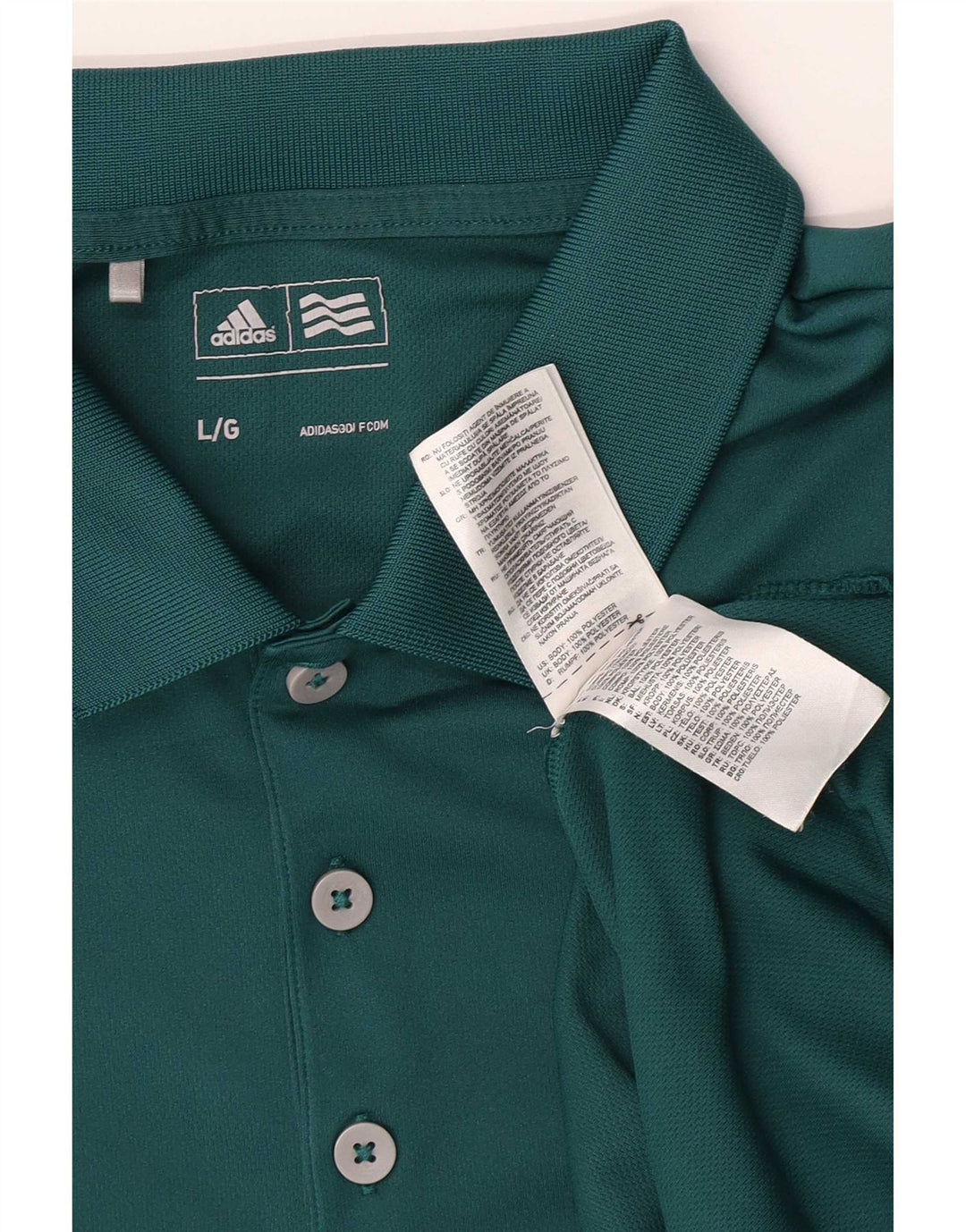 Adidas Herren-Poloshirt, groß, grün, Polyester