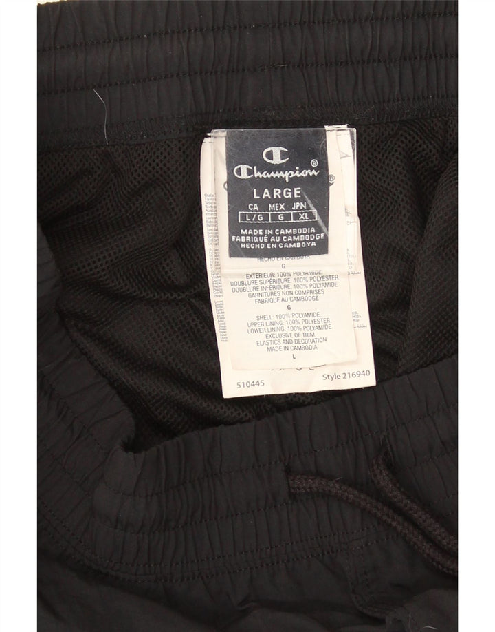 Champion Herren-Cargo-Trainingshose, groß, aus schwarzem Polyester