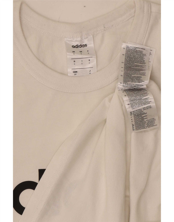 Adidas Herren Grafik T-Shirt Top Small Weiß Baumwolle