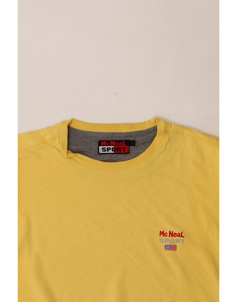 MC NEAL Mens Sweatshirt Jumper Medium Yellow Cotton Vintage MC Neal and Second-Hand MC Neal from Messina Hembry 