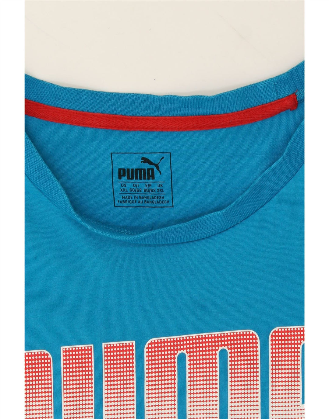 PUMA Mens Graphic T-Shirt Top 2XL Blue Cotton Vintage Puma and Second-Hand Puma from Messina Hembry 
