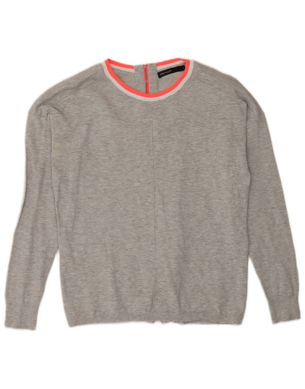 Karen Millen Damen-Pullover mit U-Boot-Ausschnitt, US 1 XS, graue Viskose