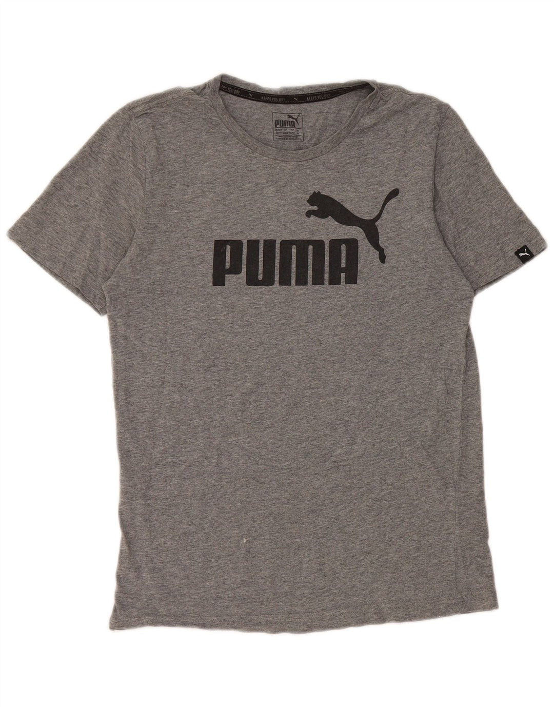 Puma Herren Grafik T-Shirt Top XS Grau Baumwolle