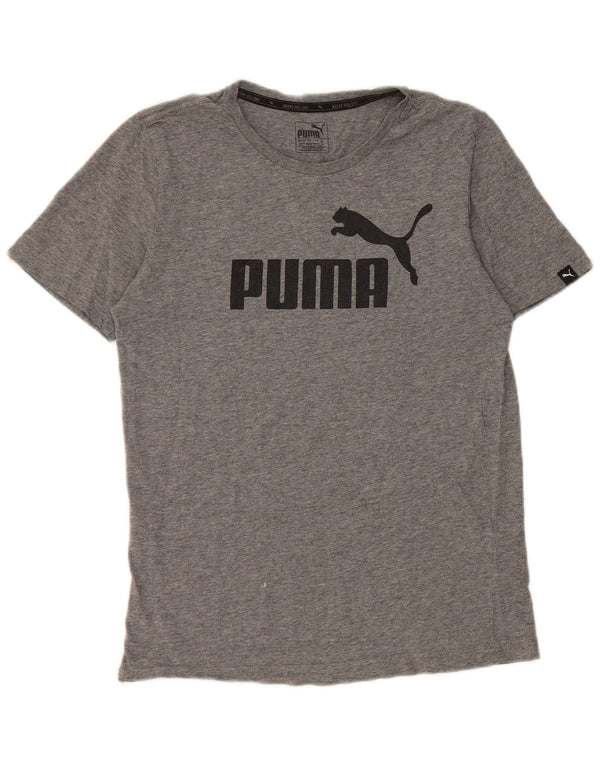 Puma Herren Grafik T-Shirt Top XS Grau Baumwolle