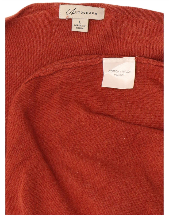 Marks & Spencer Damen Autograph Ponchopullover UK 16 Large Braun Baumwolle