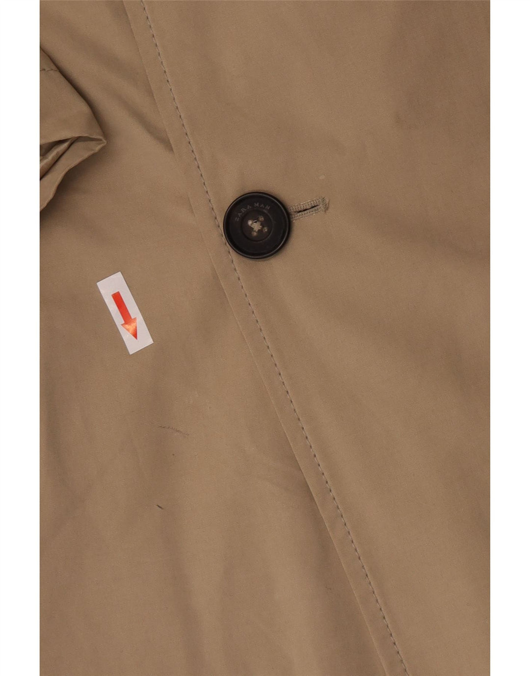 Zara Herren Trenchcoat UK 38 Medium Beige Polyester
