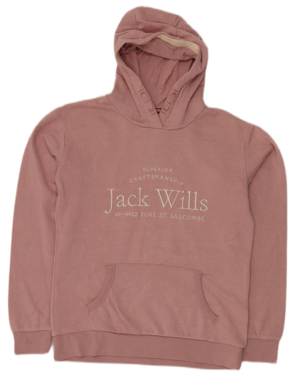 JACK WILLS Mädchen-Kapuzenpullover mit Grafik, 14–15 Jahre, rosa Baumwolle