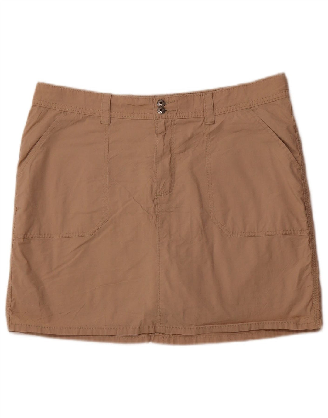 LEE Damen Mini-Skort US 16 2XL Braune Baumwolle