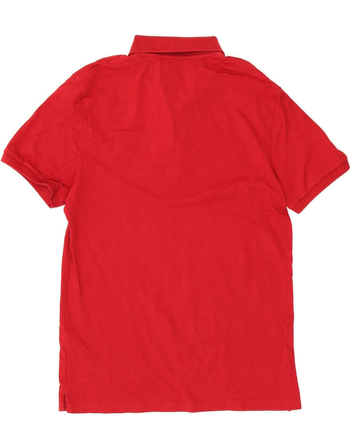 LYLE & SCOTT Mens Polo Shirt Medium Red Cotton Vintage Lyle & Scott and Second-Hand Lyle & Scott from Messina Hembry 