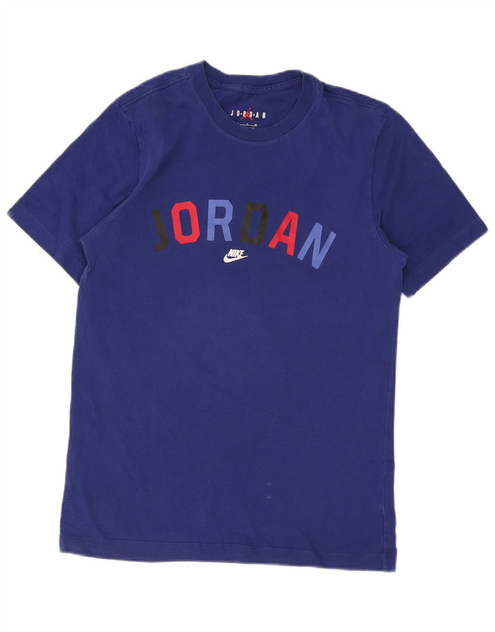 Nike Herren-T-Shirt mit Grafik, Größe S, Blau, Baumwolle