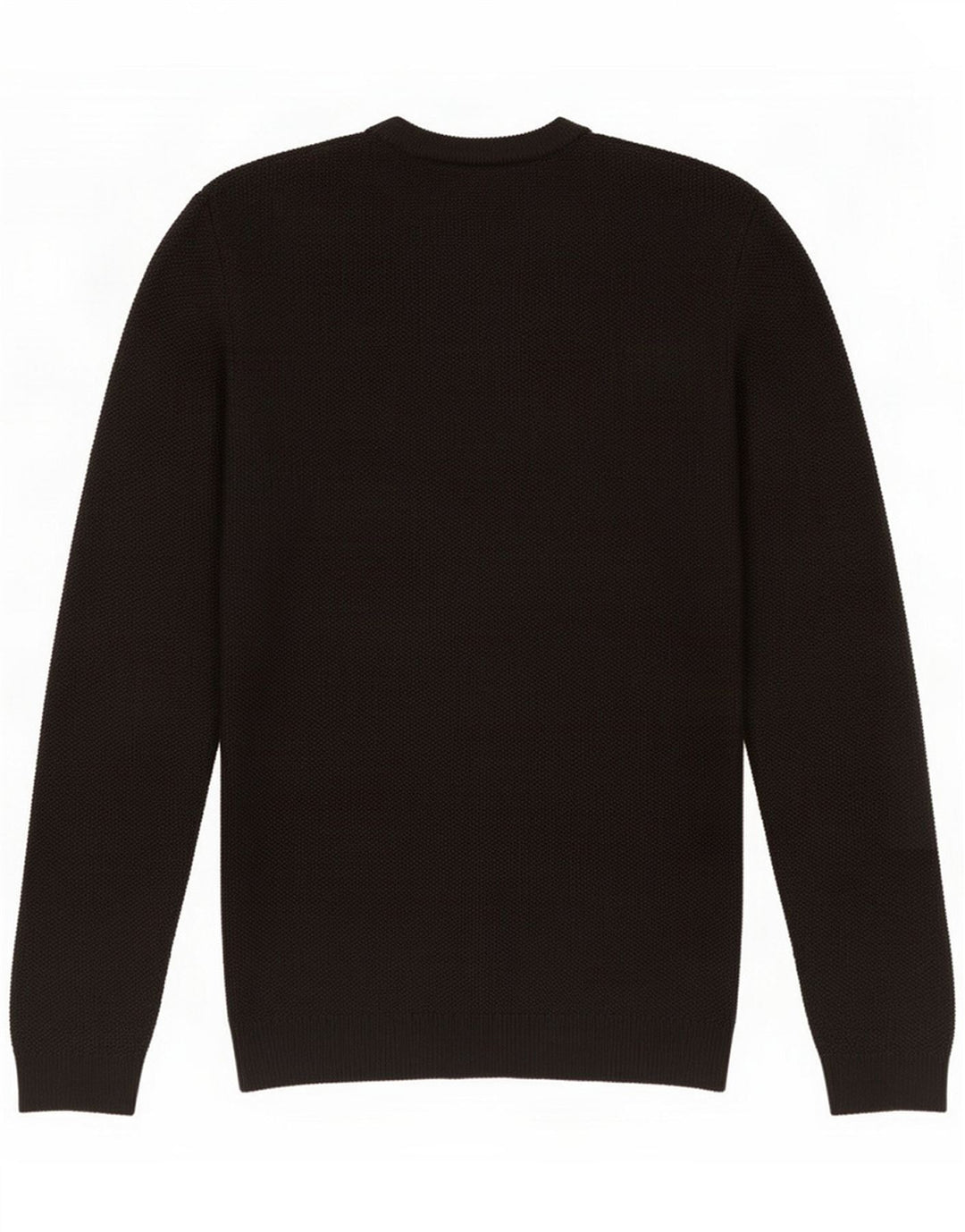 Reiss Herren-Pullover mit Rundhalsausschnitt, mittelschwarze Wolle