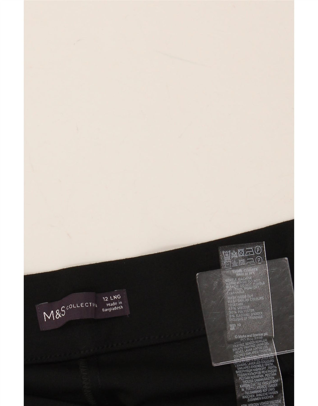 MARKS & SPENCER Damen Gerade Freizeithose UK 12 Medium W30 L30 Schwarz