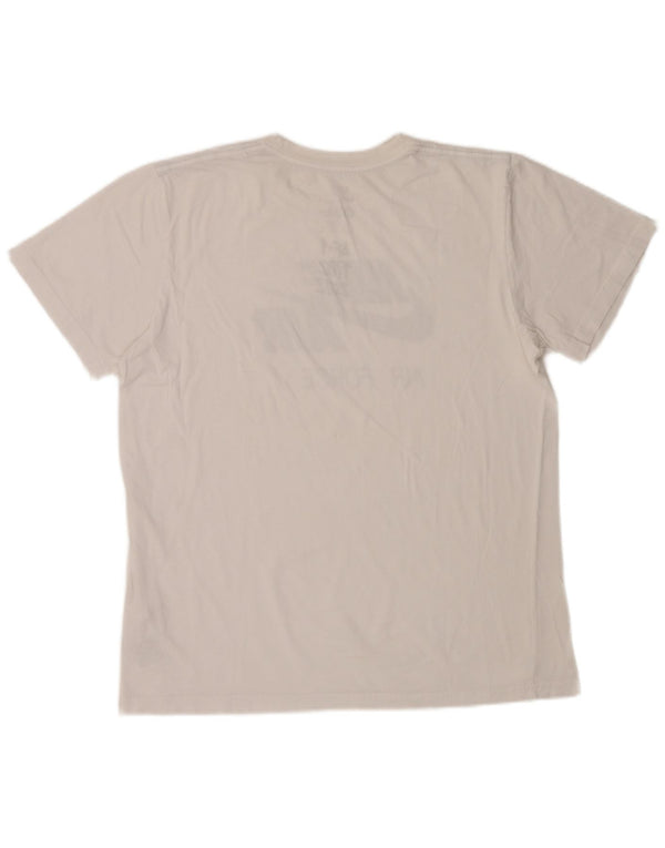 Nike Herren Slim Fit Graphic T-Shirt Top XL aus weißer Baumwolle