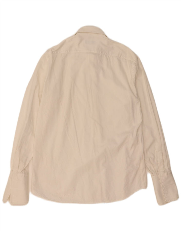 Christian Dior Herren-Formalhemd, Größe 40, mittelweiße Baumwolle