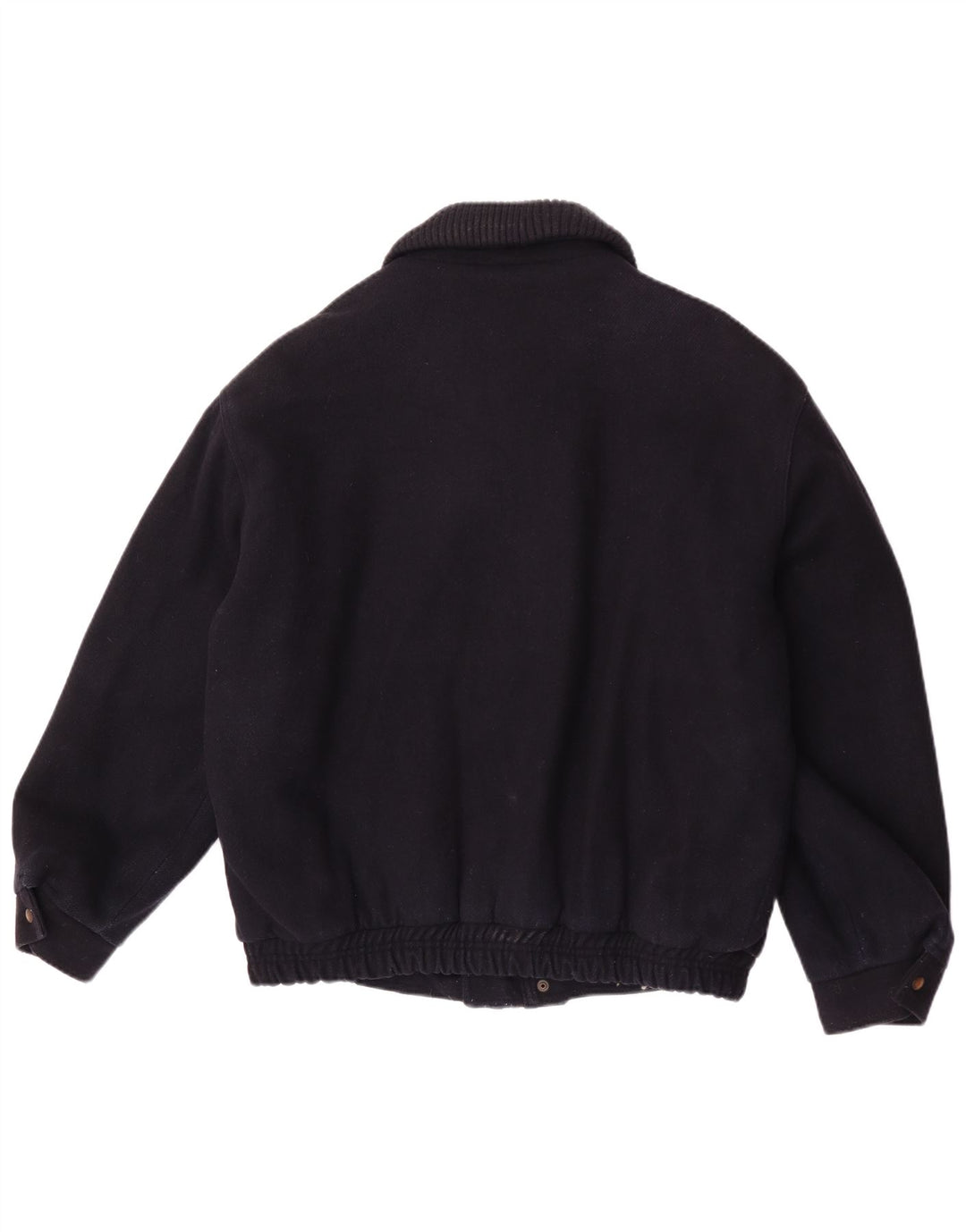 Vintage Herren Bomberjacke UK 42 XL Marineblaue Wolle