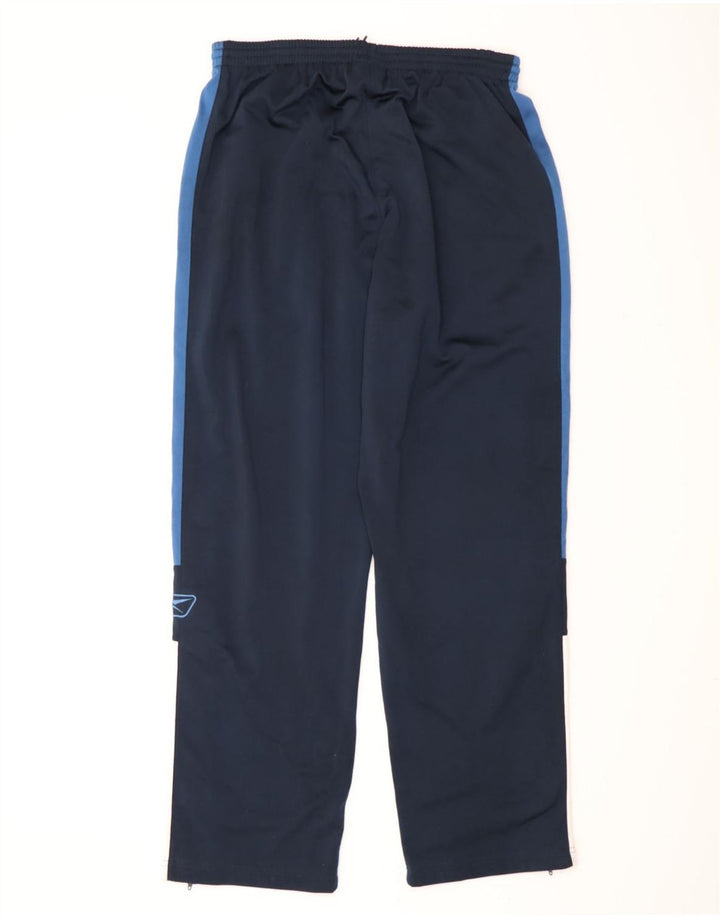 Reebok Herren-Trainingshose, Größe S, Marineblau, Farbblock-Polyester
