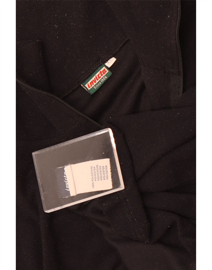 Invicta Herren-Fleecepullover mit Reißverschluss, XL, schwarzes Polyester