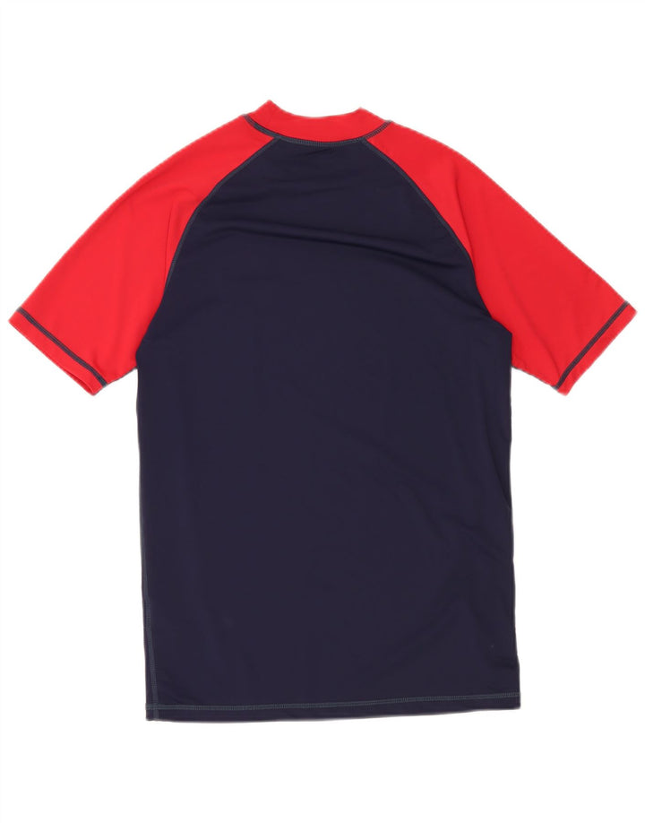 Mountain Warehouse Herren-T-Shirt-Oberteil, klein, marineblaues Colourblock-Nylon