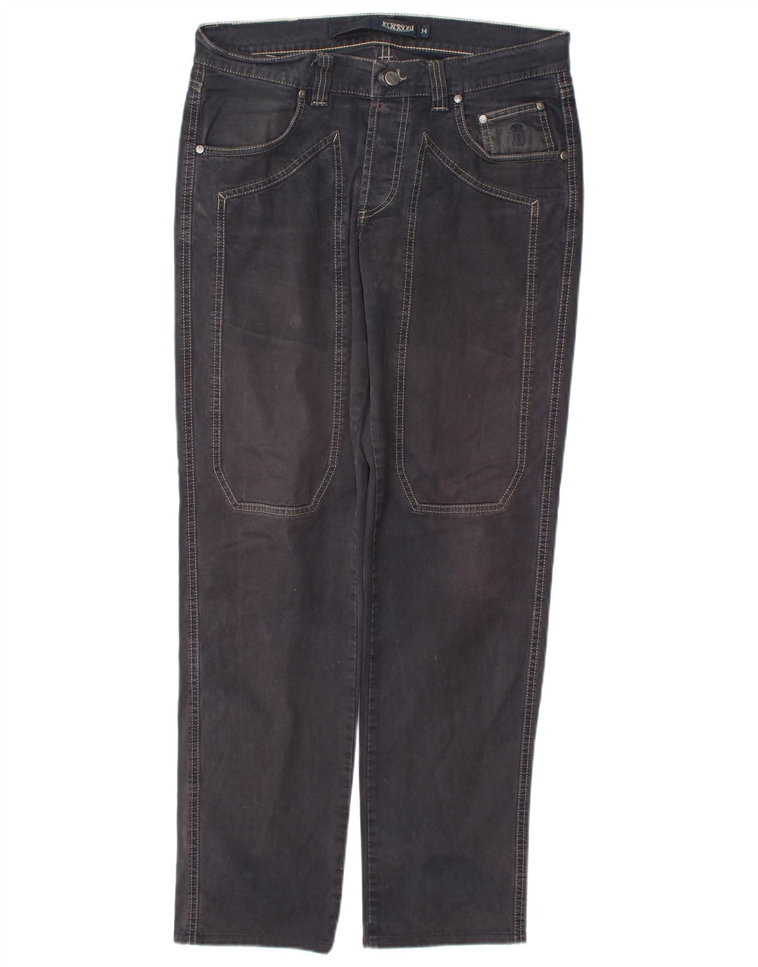 Jeckerson Herren Straight Jeans W34 L31 Graue Baumwolle