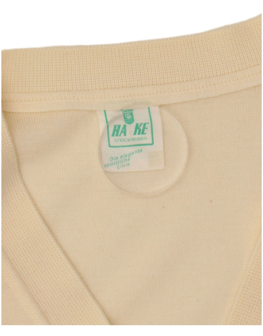 VINTAGE Damen Strickjacke Pullover UK 12 Medium Beige