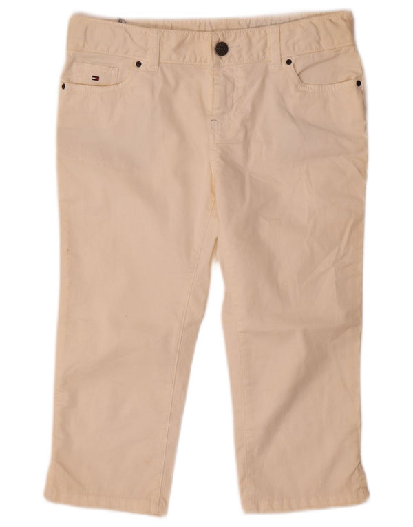 Tommy Hilfiger Capri-Hose für Mädchen, 13–14 Jahre, W28, L16, beige Baumwolle
