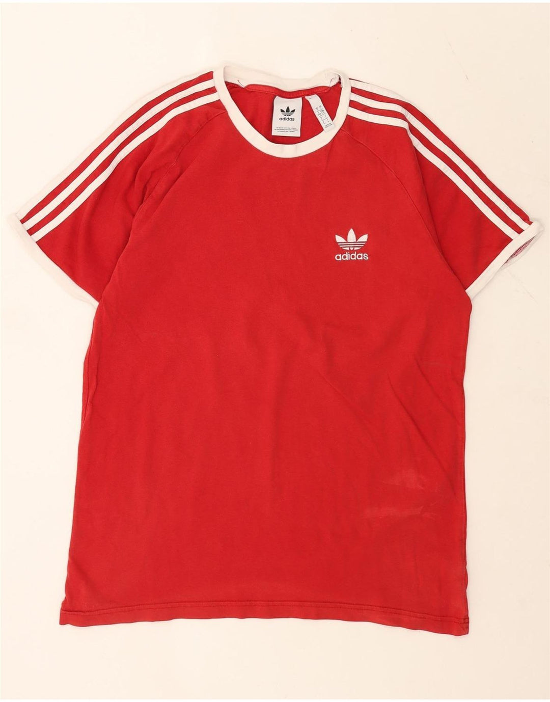 Adidas Herren T-Shirt Top Große rote Baumwolle