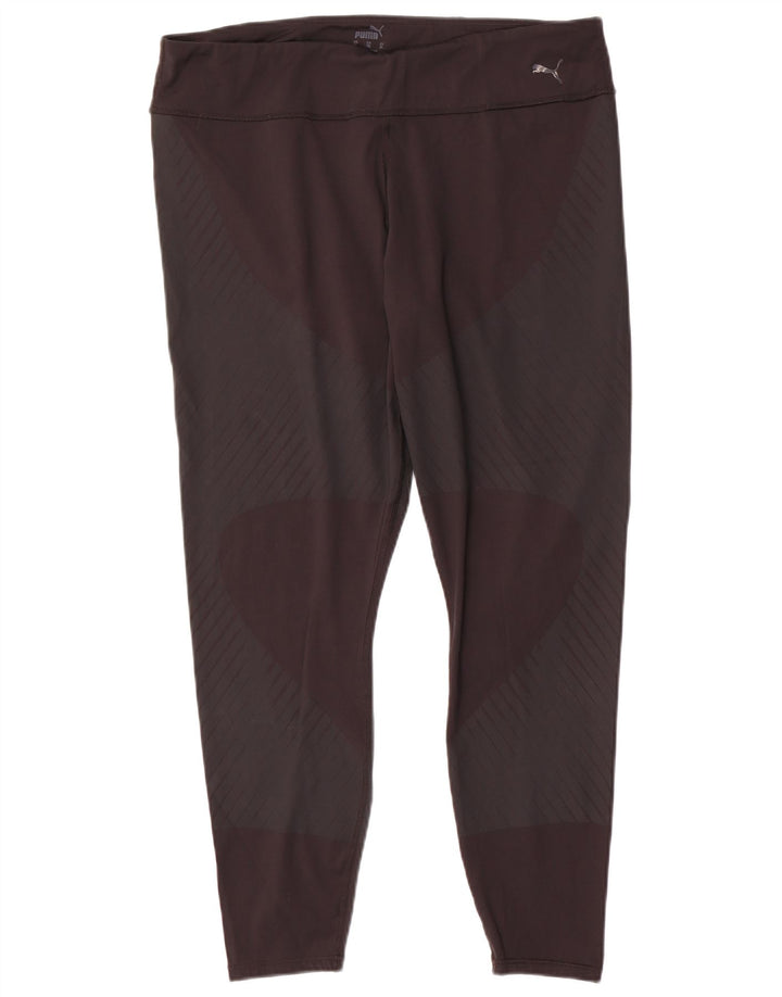 Puma Damen Leggings UK 18 XL Schwarz Colourblock