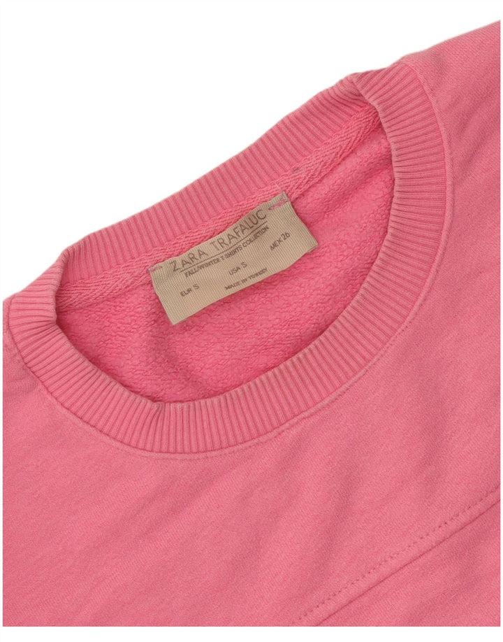 Zara Damen-Sweatshirt in Übergröße, Gr. 10, Größe S, Rosa