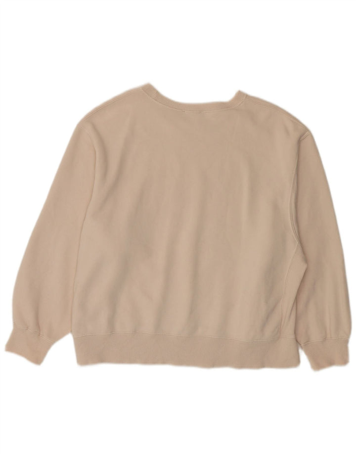 Zara Damen-Sweatshirt in Übergröße, Größe 40, Beige, Baumwolle