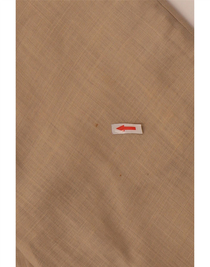 Gerade Herren-Anzughose von Marks & Spencer, W34, L29, Beige, Leinen