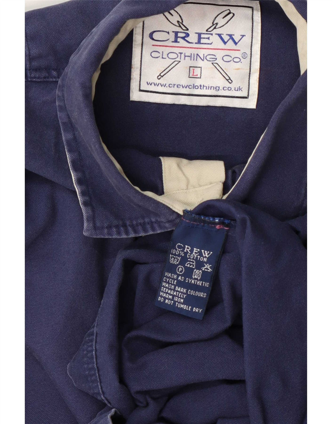 Crew Clothing Herren-Pullover-Hemd, groß, marineblau, Baumwolle