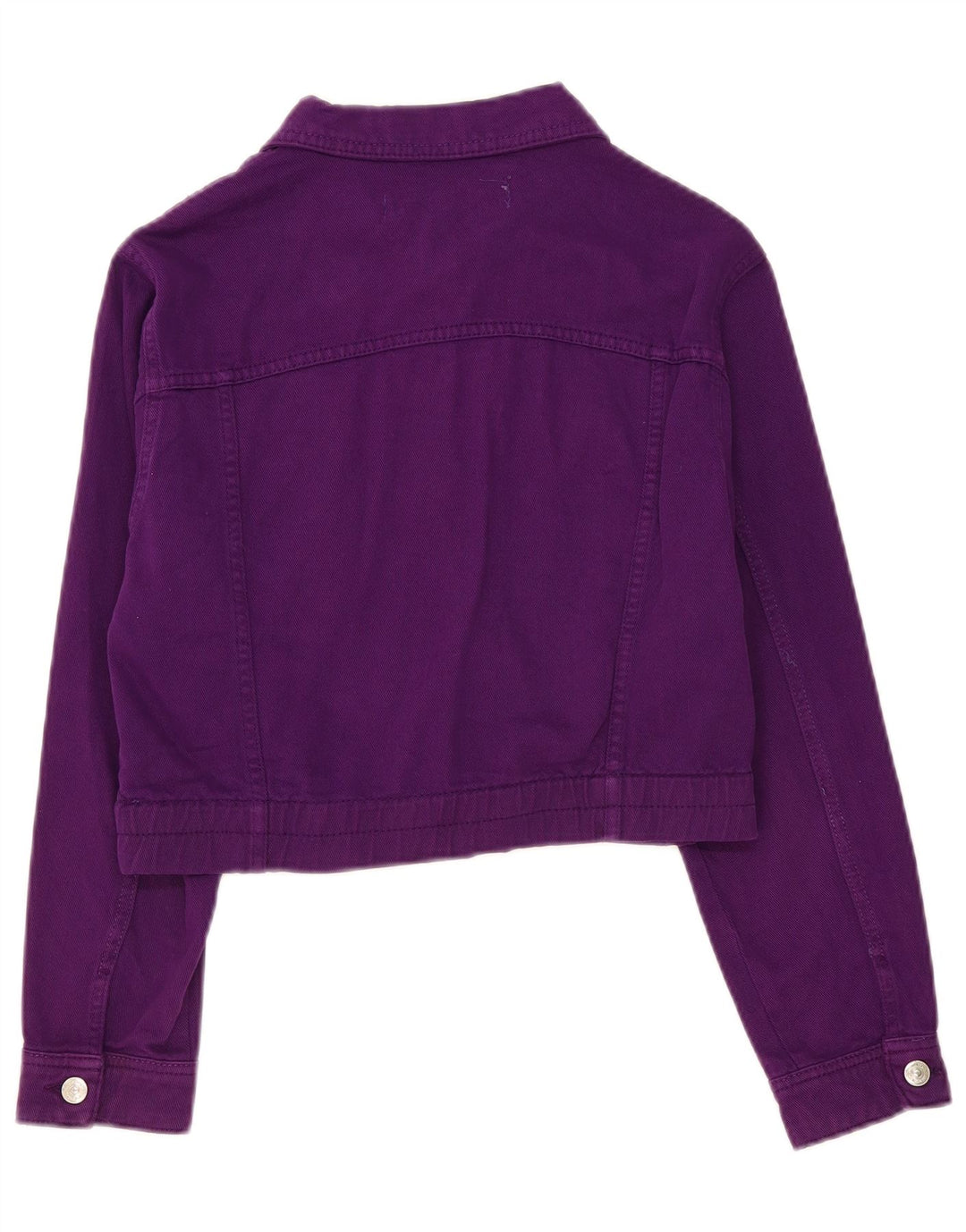 Zara Damen Crop Jeansjacke UK 10 Small Lila