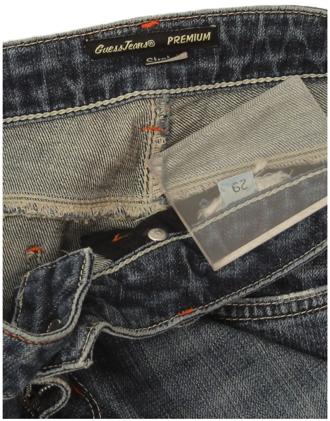 GUESS Damen Straight Jeans W29 L27 Blau