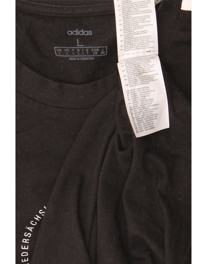 Adidas Herren Grafik T-Shirt Top Large Schwarz Baumwolle