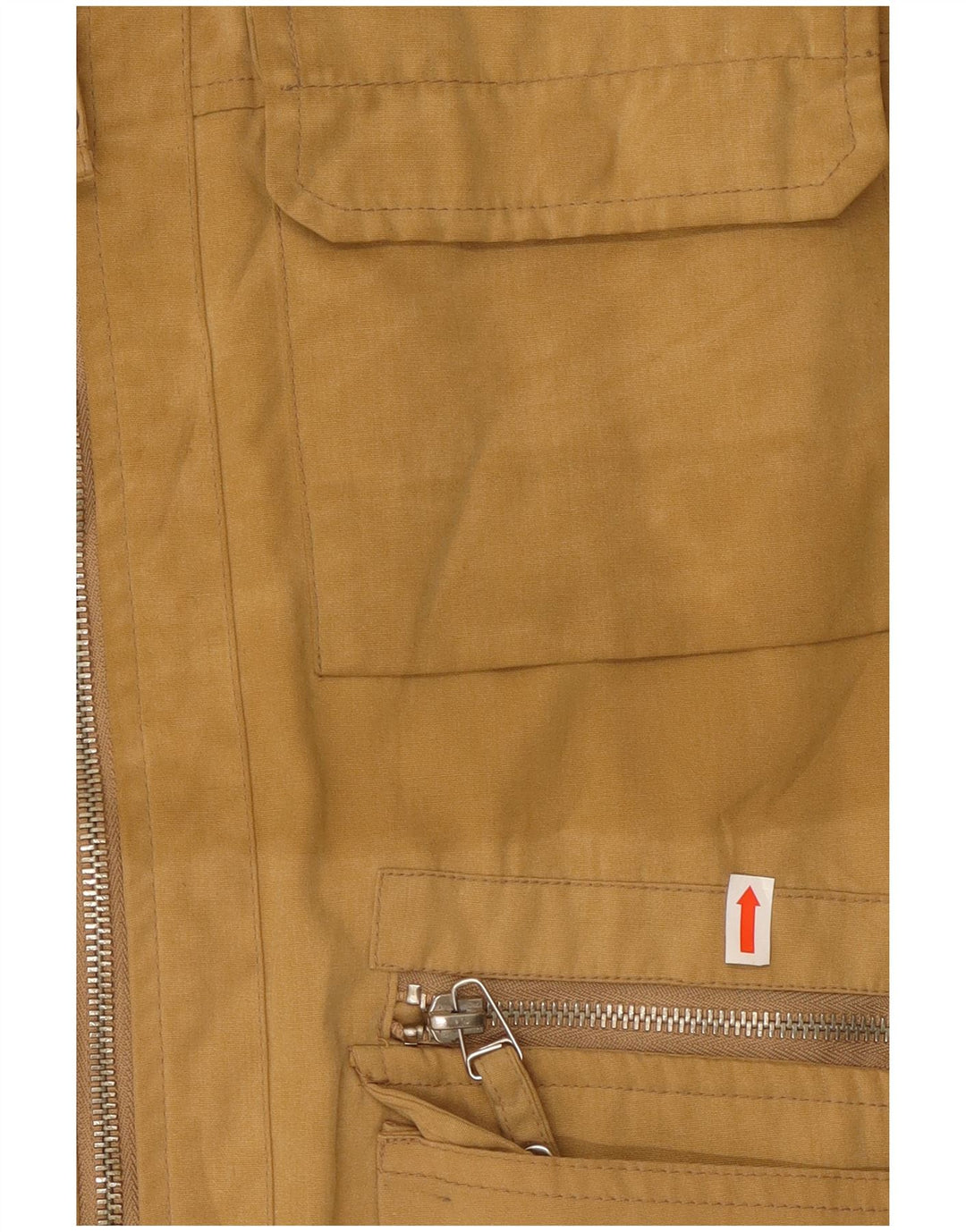 SEVEN 7 Herren Utility Gilet UK 40 Large Beige Baumwolle