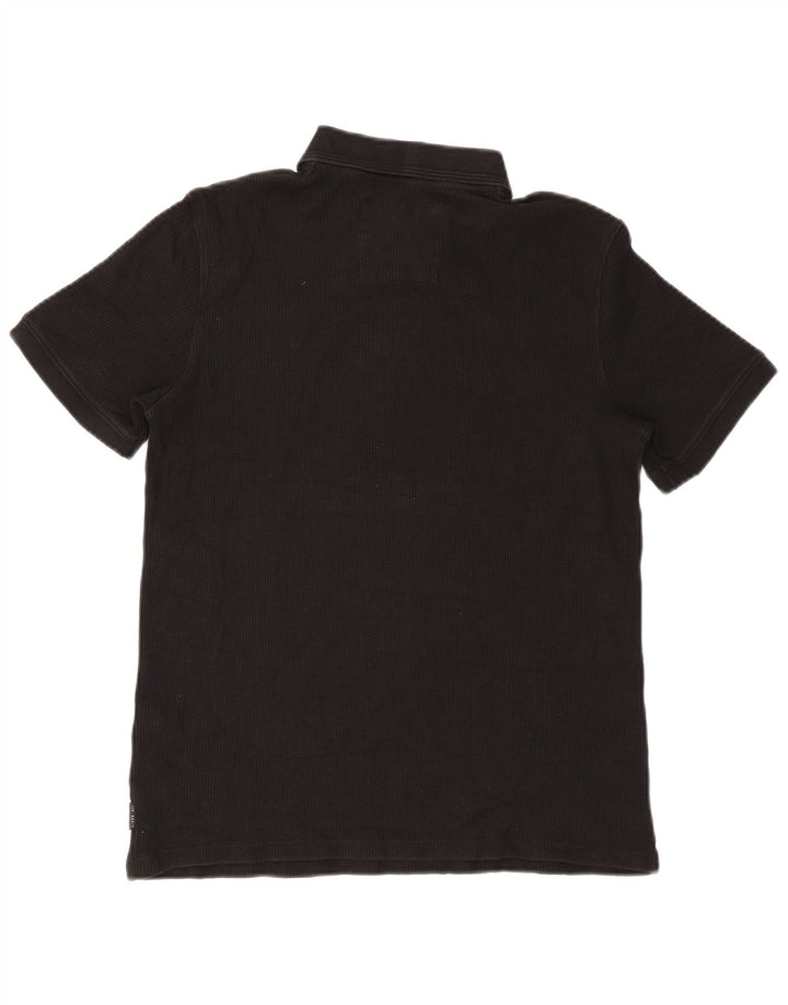 Ted Baker Herren-Poloshirt, Größe 3, mittelgroß, schwarze Baumwolle