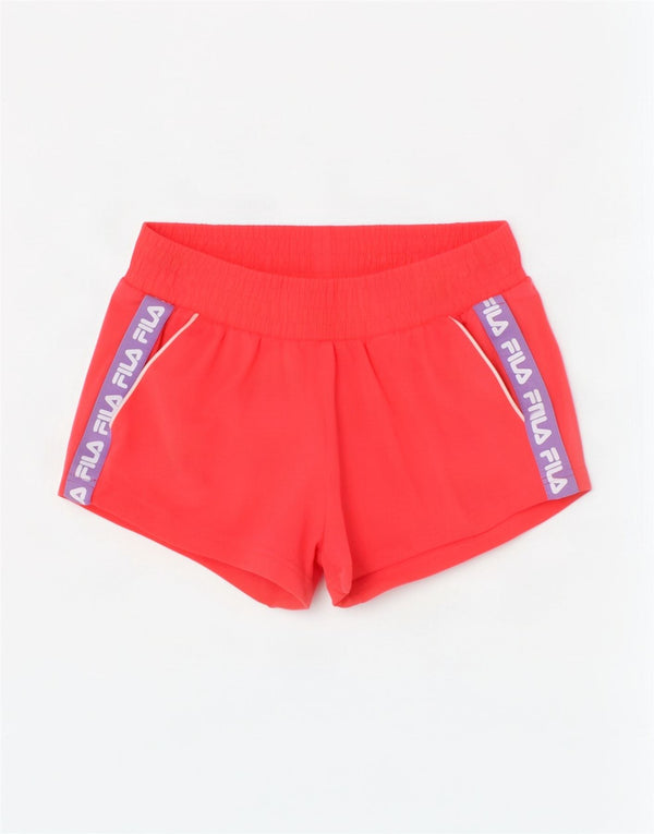 Fila Grafik-Sportshorts für Mädchen, 11–12 Jahre, Rosa, Colourblock-Baumwolle